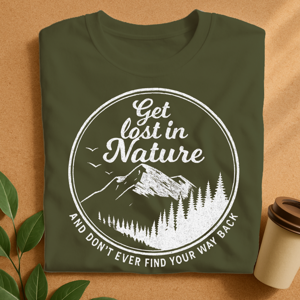 Get Lost in Nature – Vintage Mountain T-Shirt