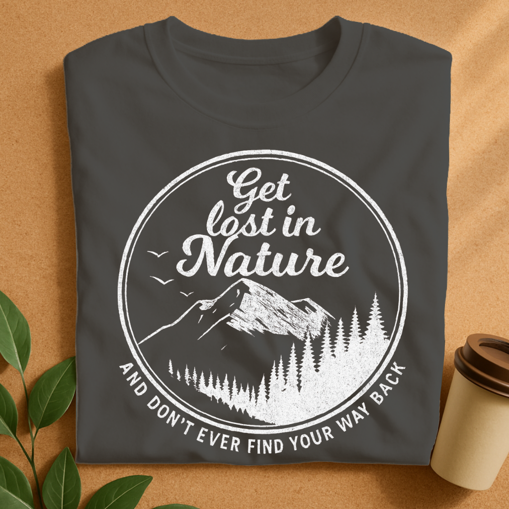 Get Lost in Nature – Vintage Mountain T-Shirt