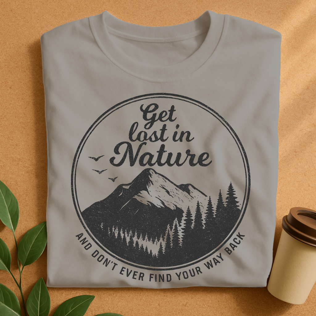 Get Lost in Nature – Vintage Mountain T-Shirt