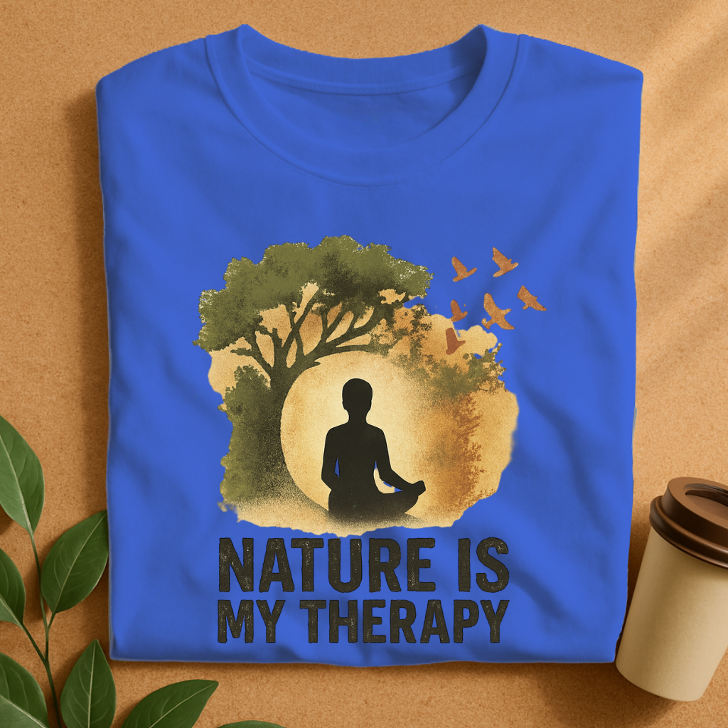 Meditative Silhouette with Tree and Birds T-Shirt