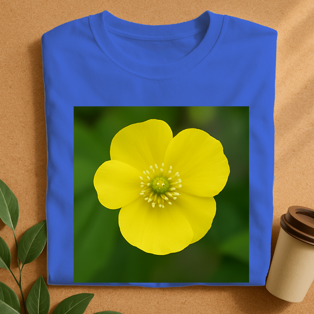 Bright Yellow Buttercup Bloom Nature Flower Lover Gift T-Shit