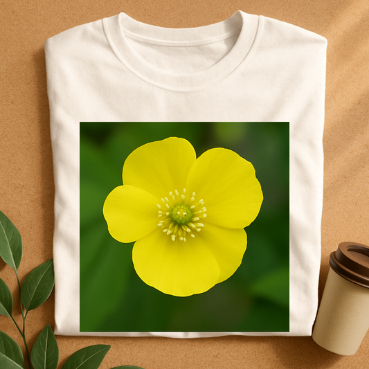 Bright Yellow Buttercup Bloom Nature Flower Lover Gift T-Shit