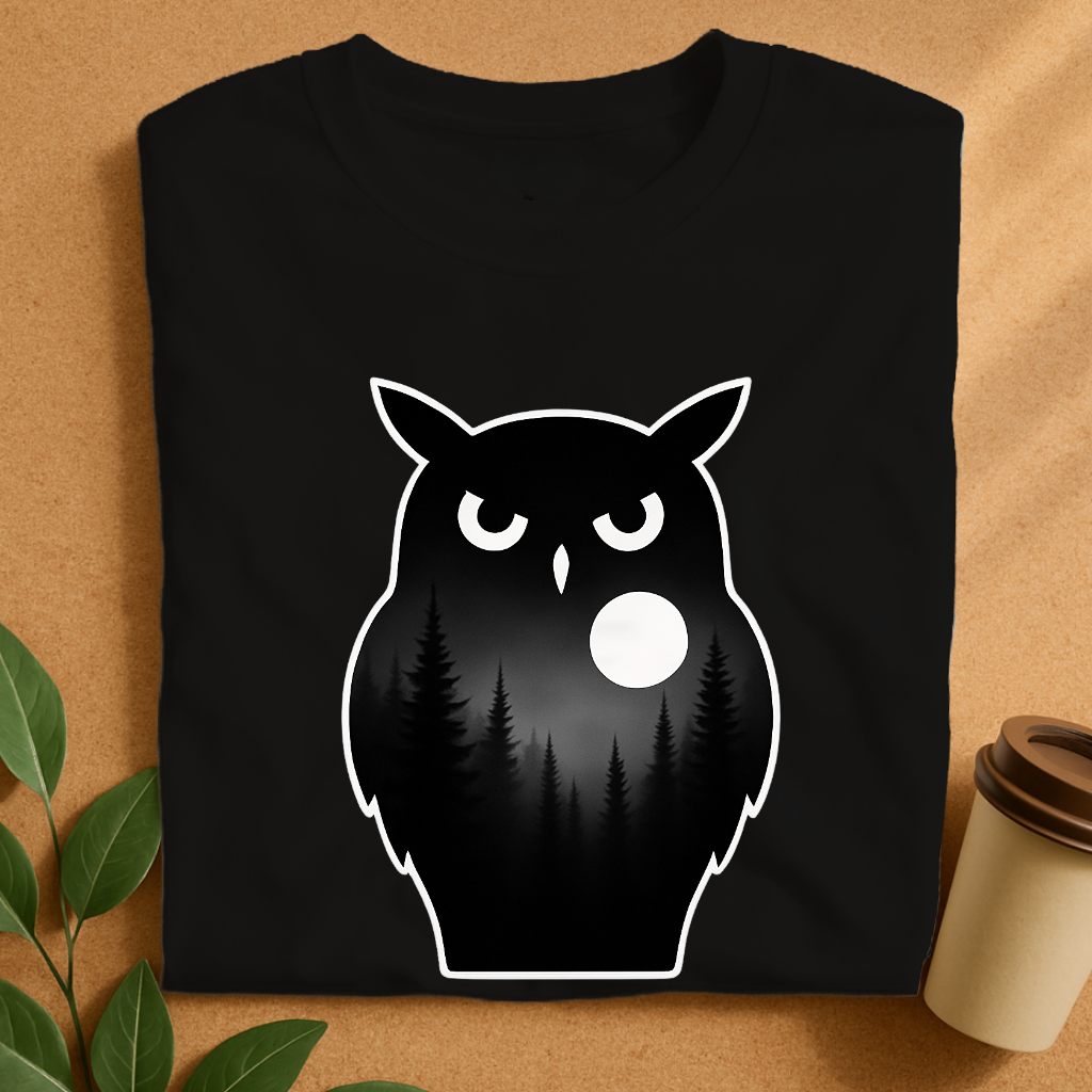 Ethereal Owl Mist – Mystical Forest Spirit T-Shirt