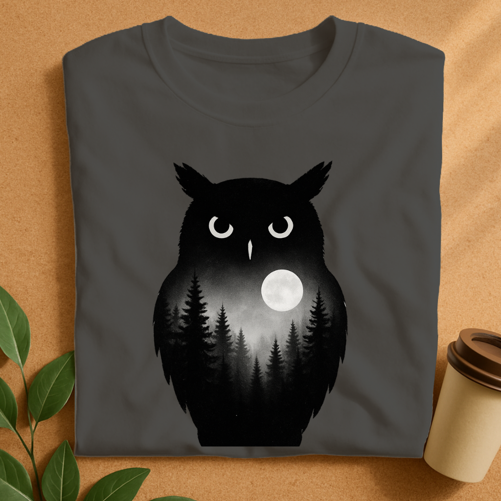 Ethereal Owl Mist – Mystical Forest Spirit T-Shirt