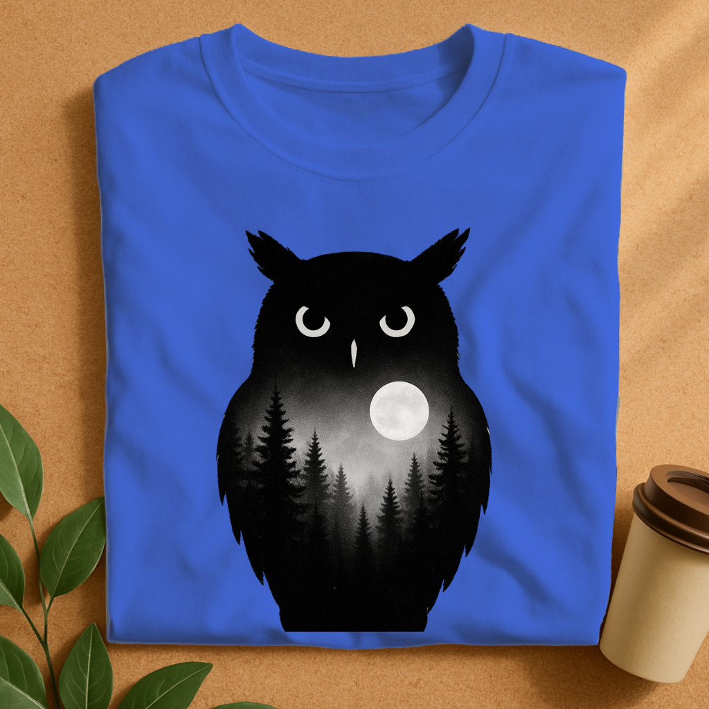 Ethereal Owl Mist – Mystical Forest Spirit T-Shirt