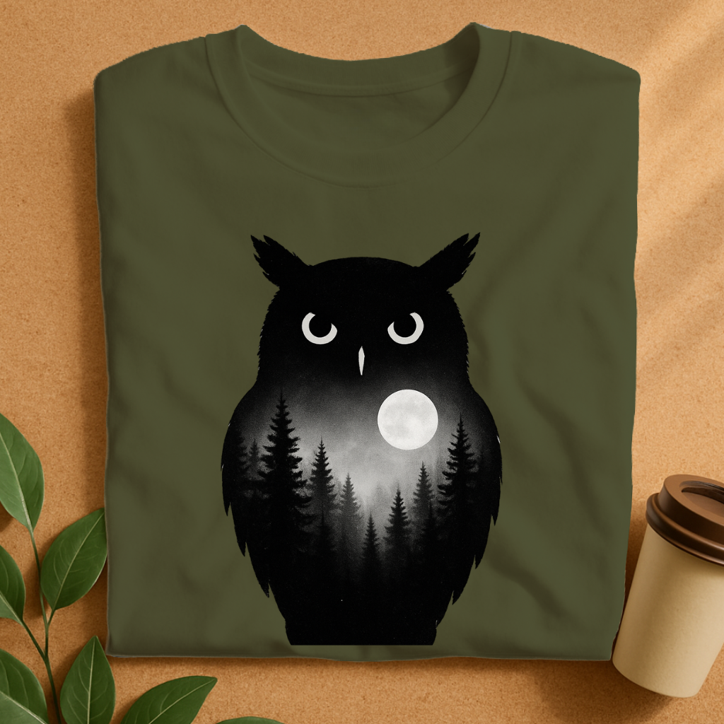 Ethereal Owl Mist – Mystical Forest Spirit T-Shirt