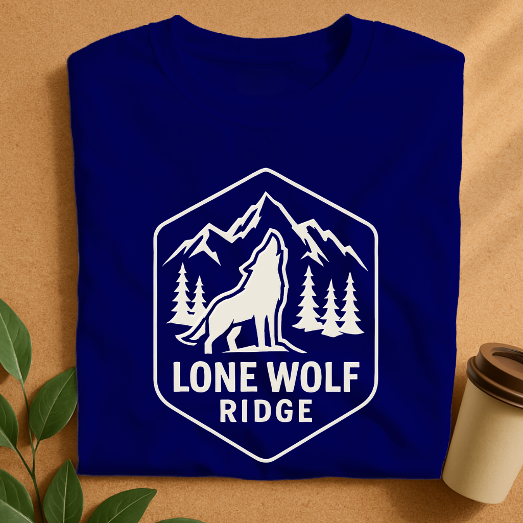 Lone Wolf Ridge – Howling Wolf Mountain Emblem T-Shirt