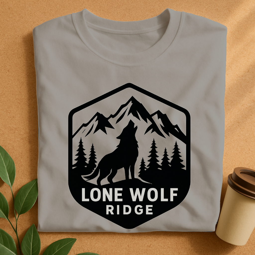 Lone Wolf Ridge – Howling Wolf Mountain Emblem T-Shirt