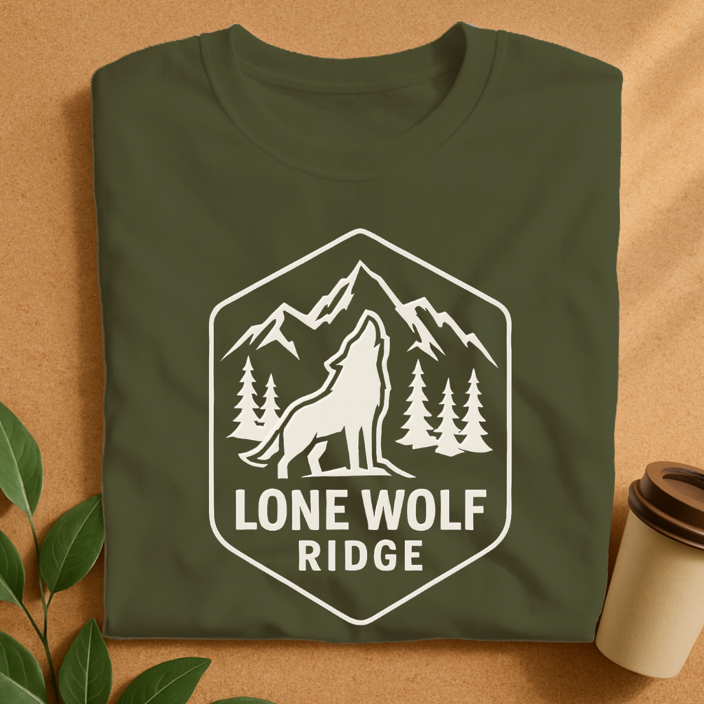 Lone Wolf Ridge – Howling Wolf Mountain Emblem T-Shirt