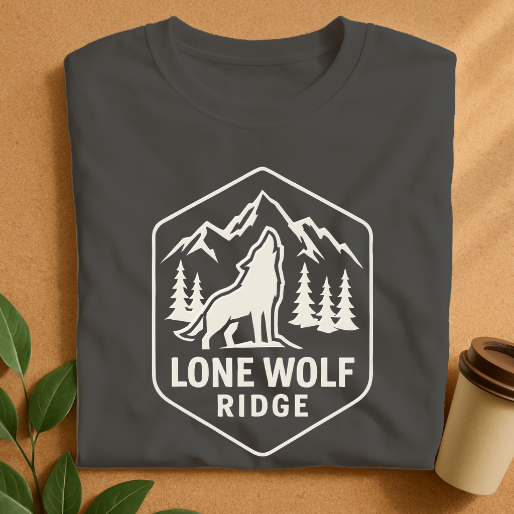 Lone Wolf Ridge – Howling Wolf Mountain Emblem T-Shirt