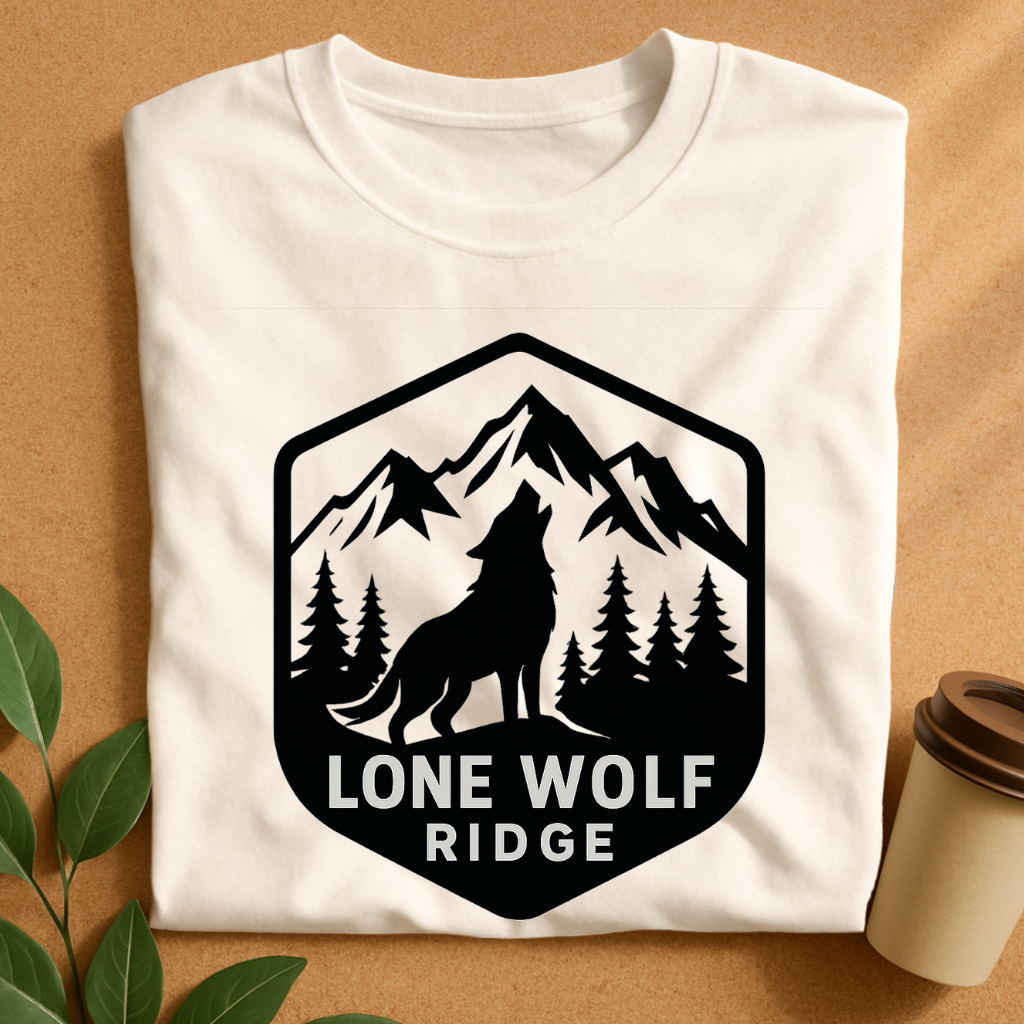 Lone Wolf Ridge – Howling Wolf Mountain Emblem T-Shirt
