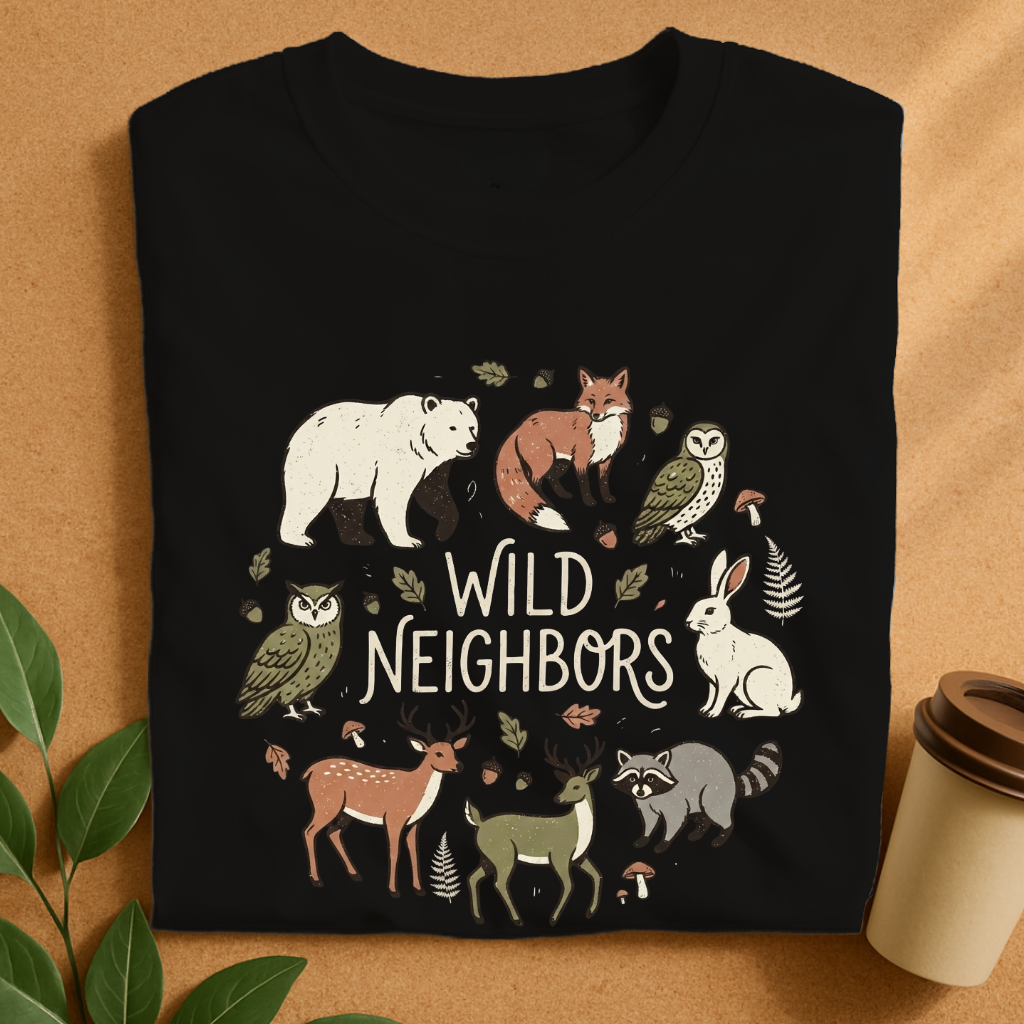 Wild Neighbors Woodland Animals T-Shirt