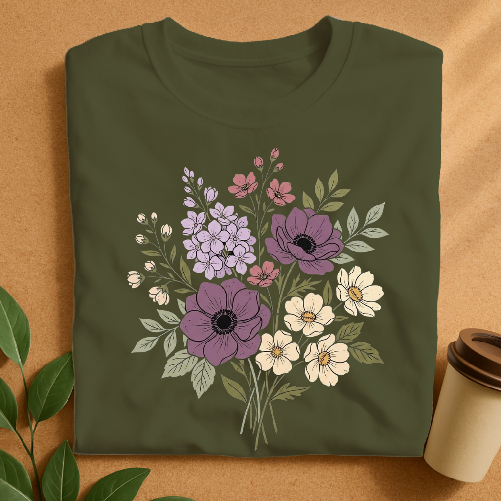 Vintage Wildflower Bouquet T-Shirt