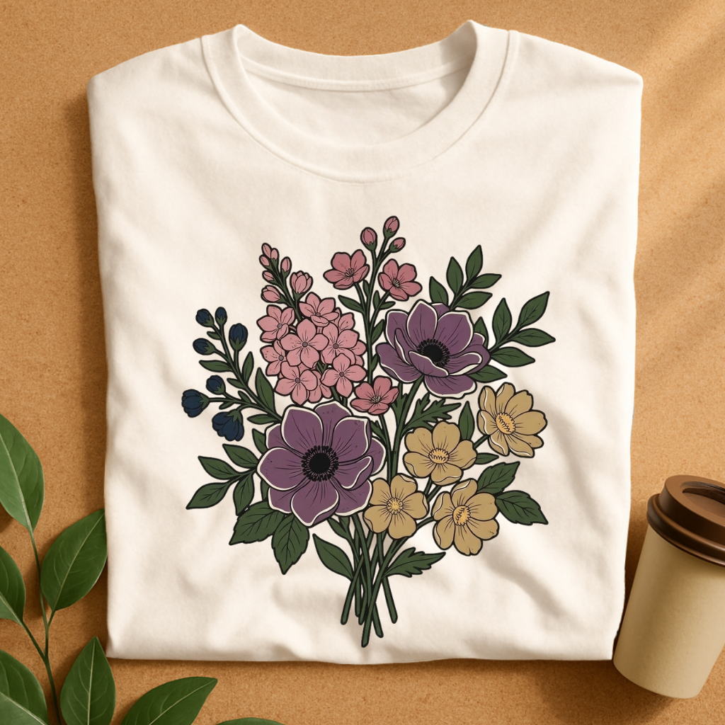 Vintage Wildflower Bouquet T-Shirt