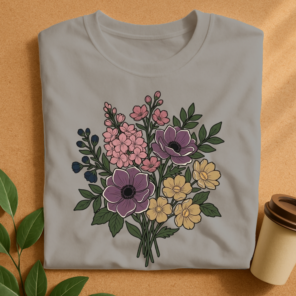 Vintage Wildflower Bouquet T-Shirt