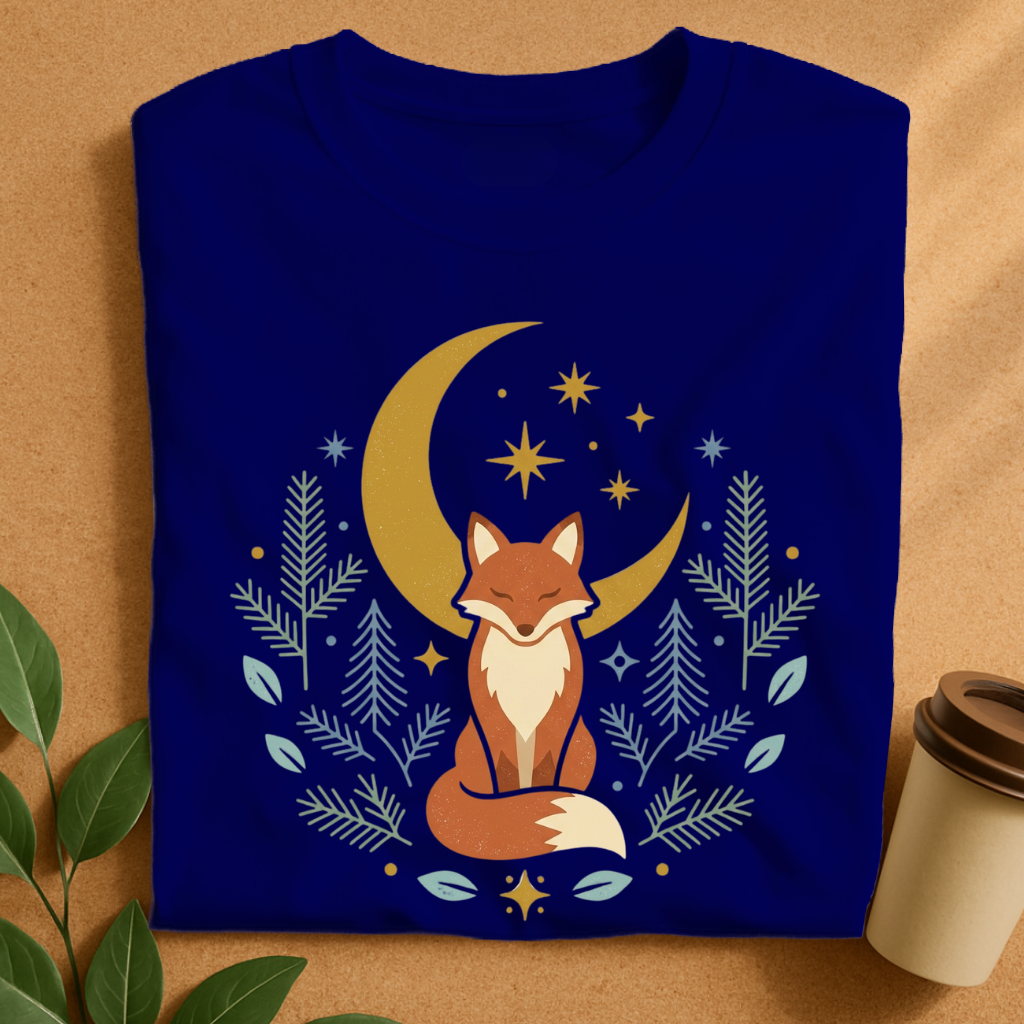 Moonlit Fox Woodland T-Shirt