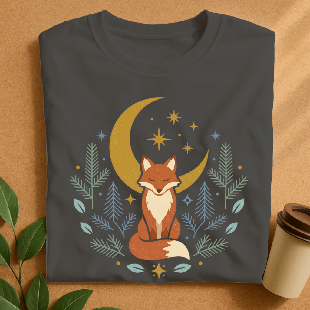 Moonlit Fox Woodland T-Shirt