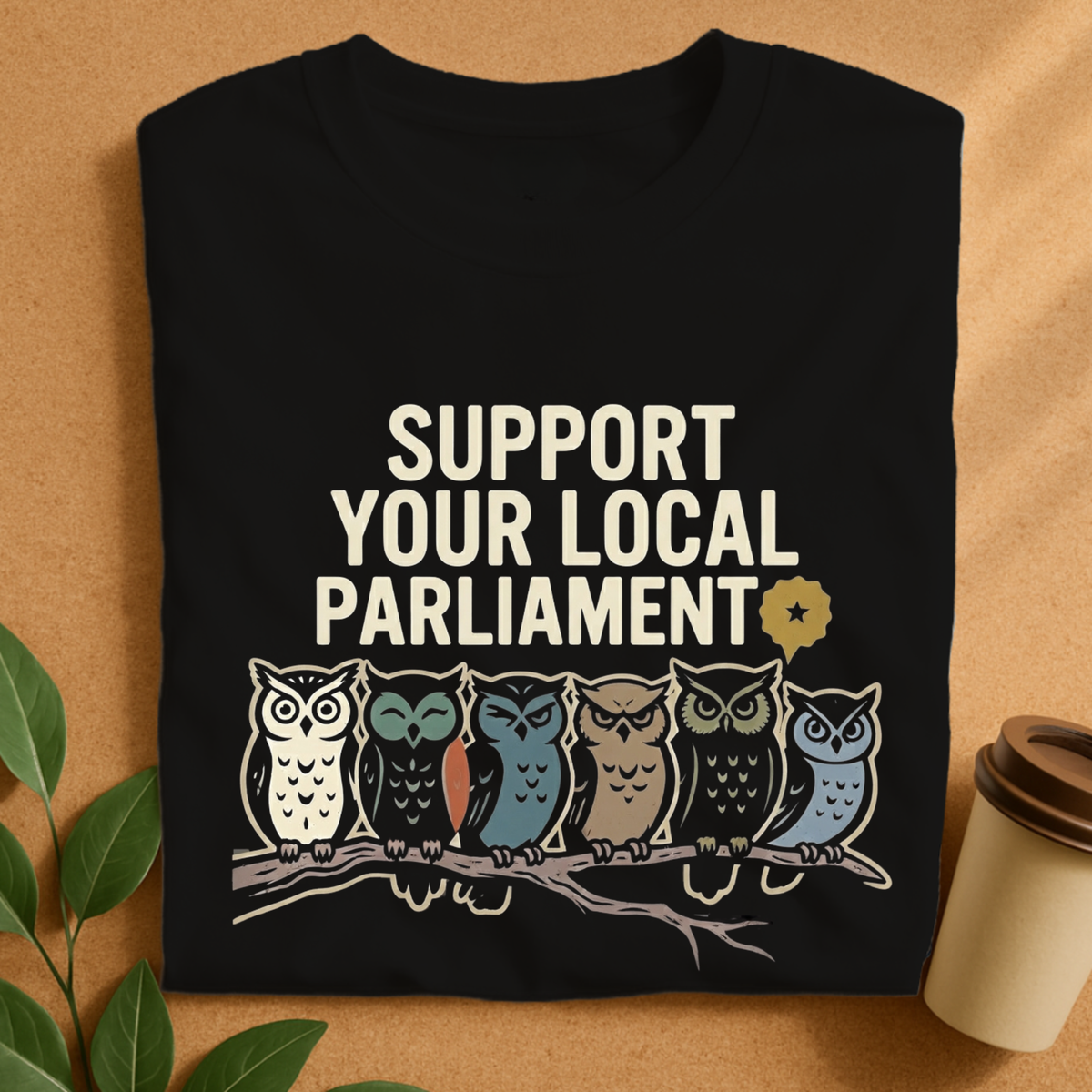 Support Your Local Parliament Owl T-Shirt