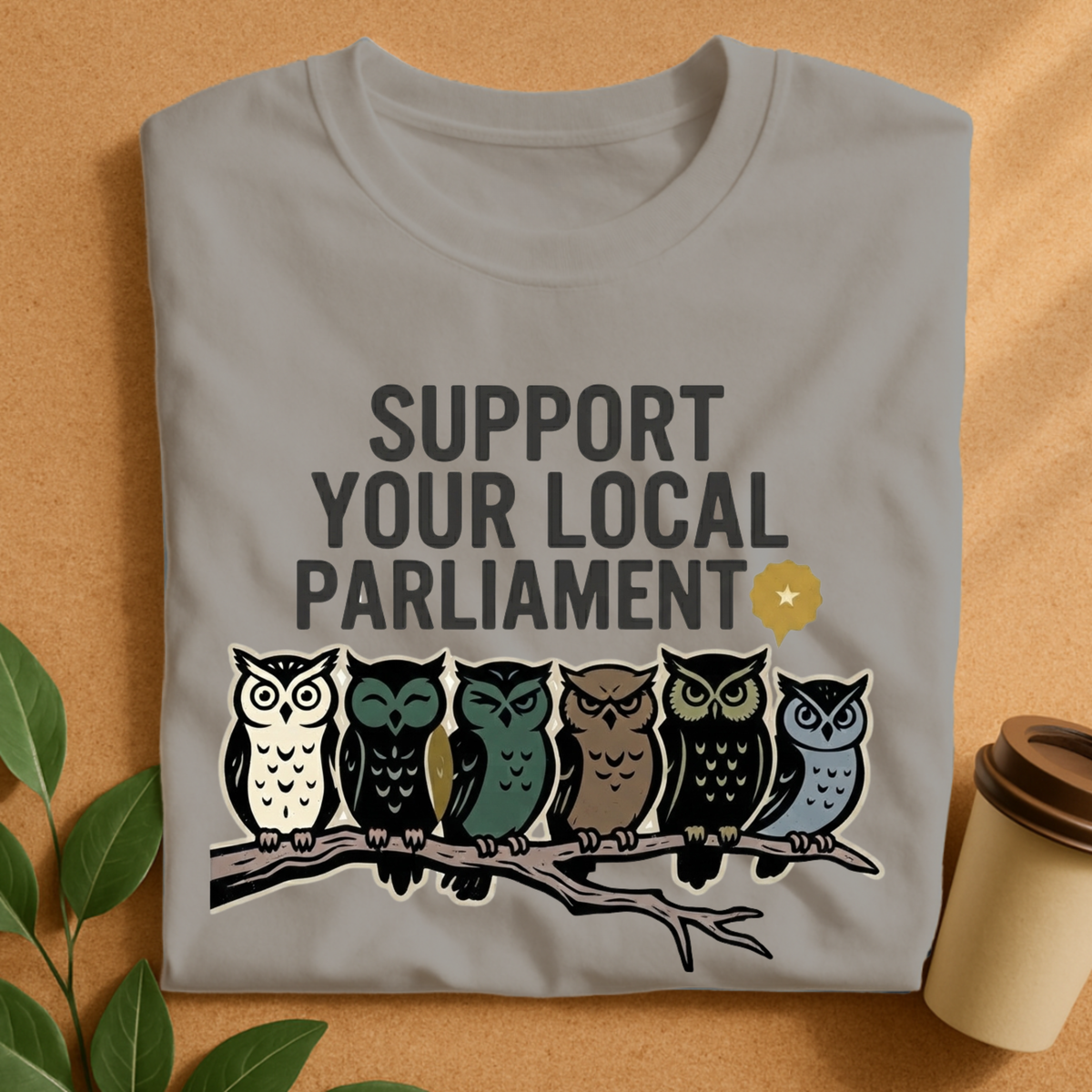 Support Your Local Parliament Owl T-Shirt