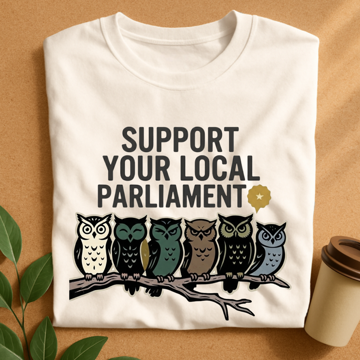 Support Your Local Parliament Owl T-Shirt