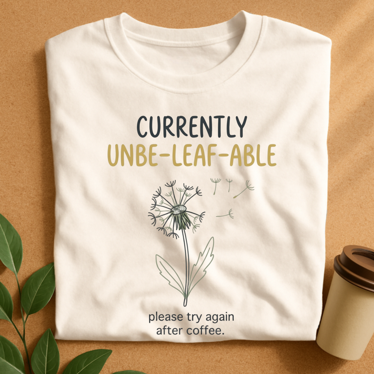 Currently Unbe-Leaf-Able Coffee T-Shirt