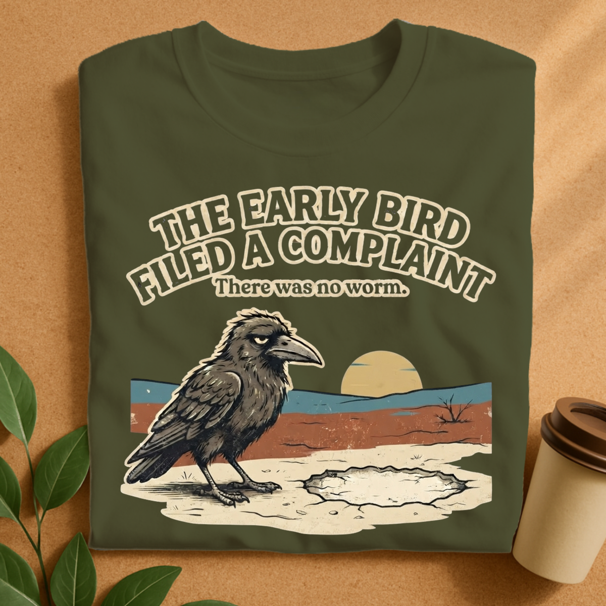 Early Bird Complaint Funny Crow T-Shirt