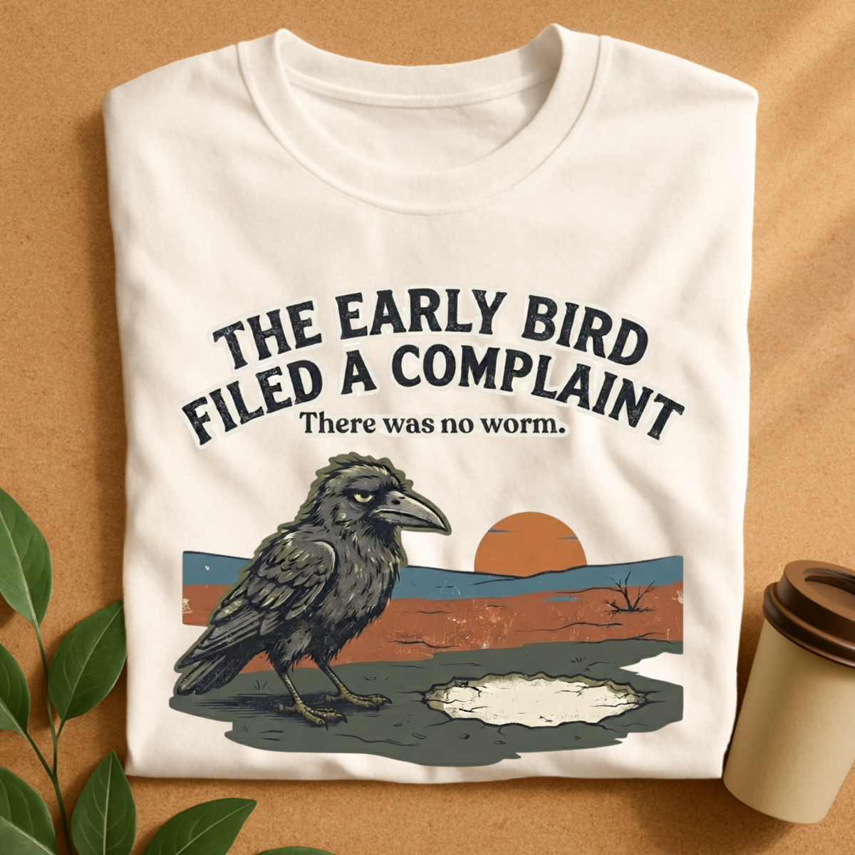 Early Bird Complaint Funny Crow T-Shirt