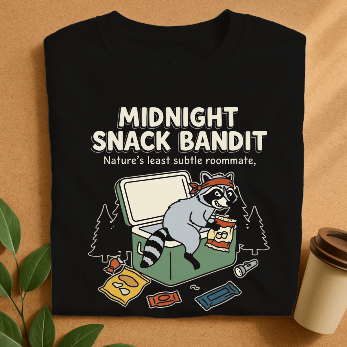 Midnight Snack Bandit Raccoon T-Shirt