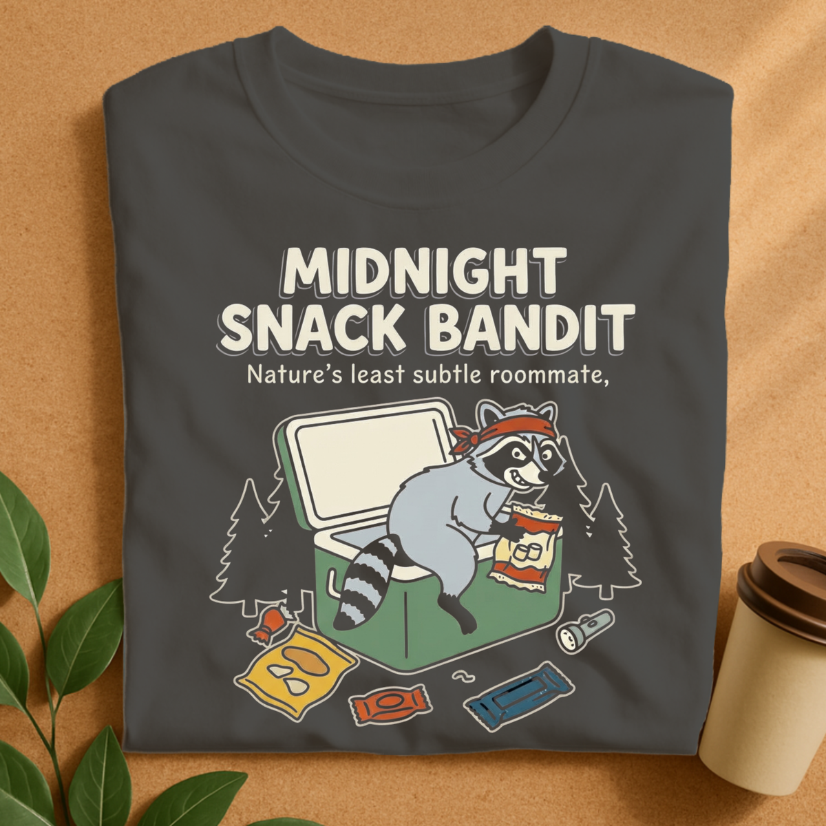 Midnight Snack Bandit Raccoon T-Shirt