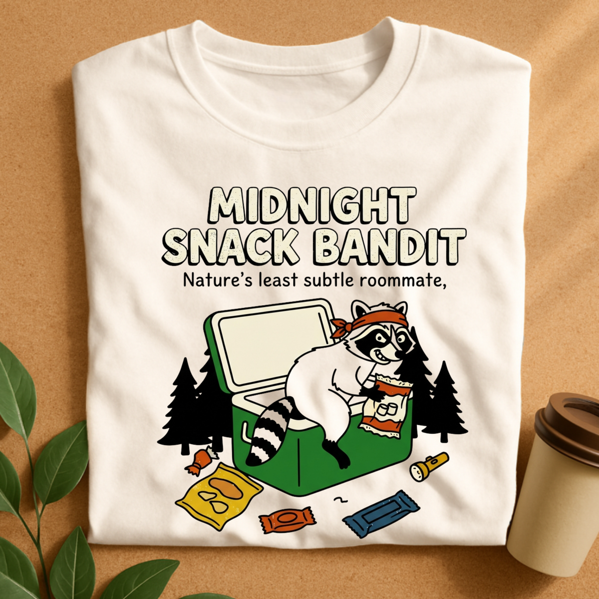 Midnight Snack Bandit Raccoon T-Shirt