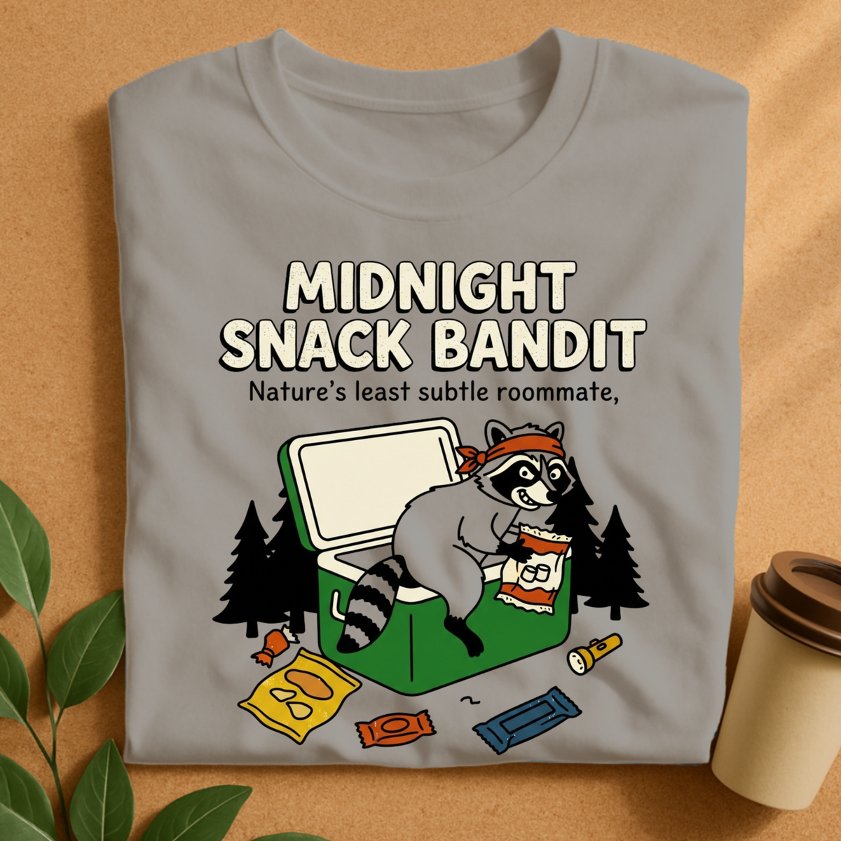 Midnight Snack Bandit Raccoon T-Shirt