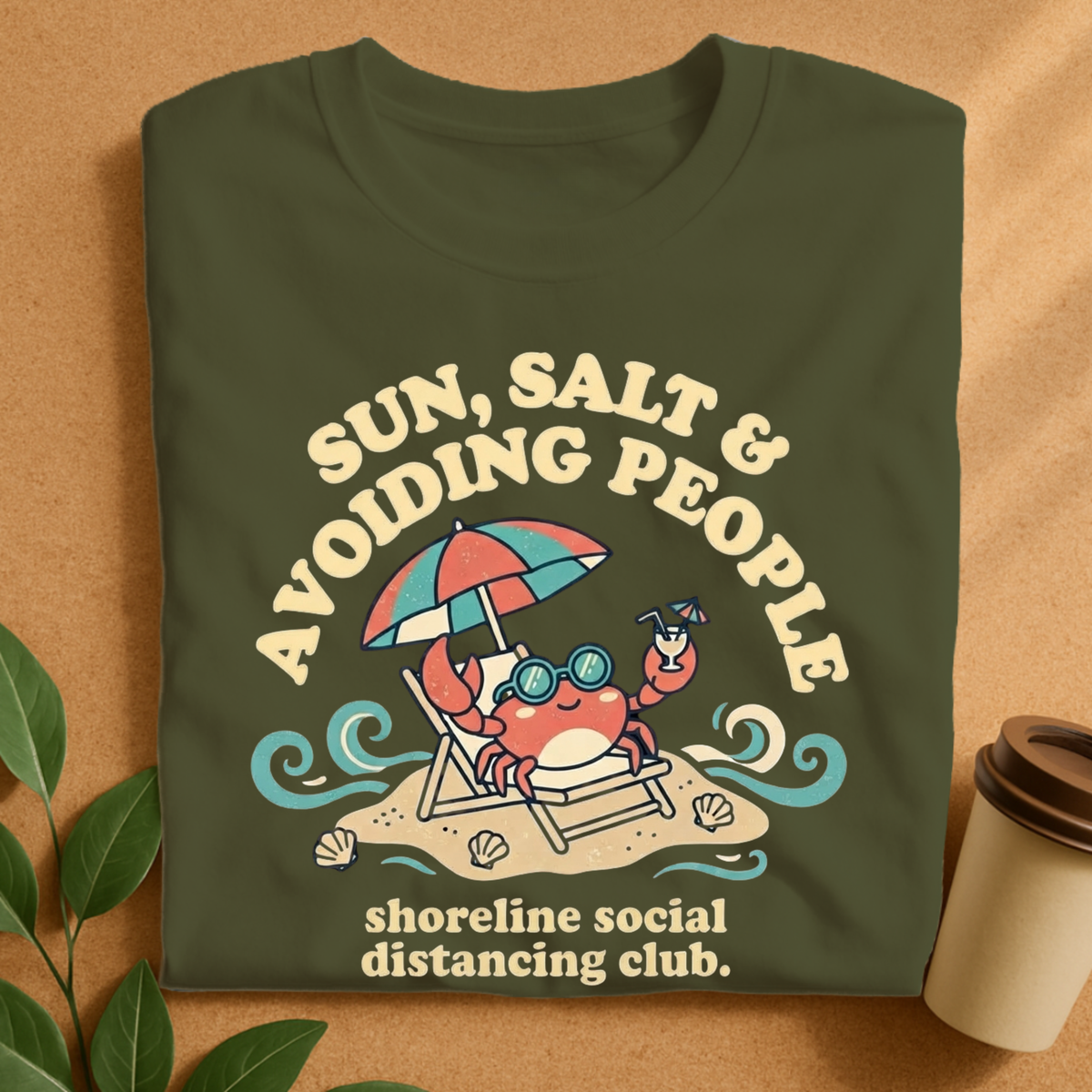 Sun Salt & Avoiding People Crab T-Shirt