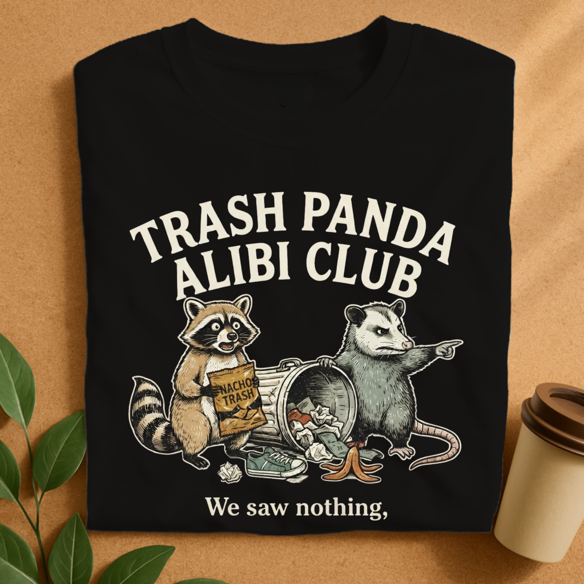 Trash Panda Alibi Club Raccoon & Opossum T-Shirt