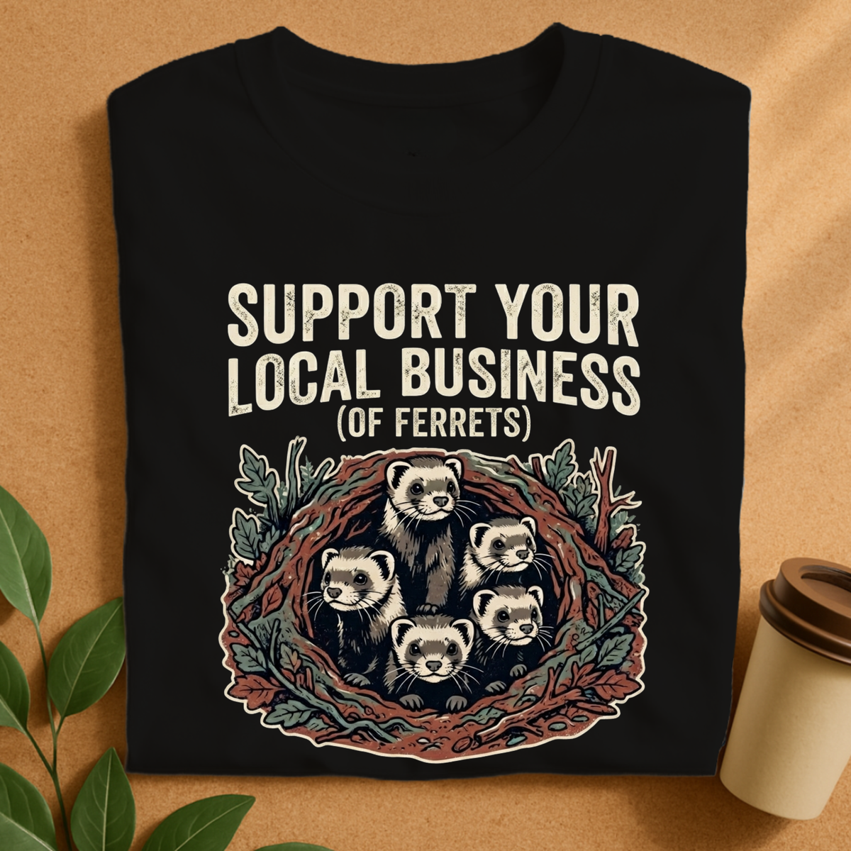 Support Your Local Business of Ferrets T-Shirt