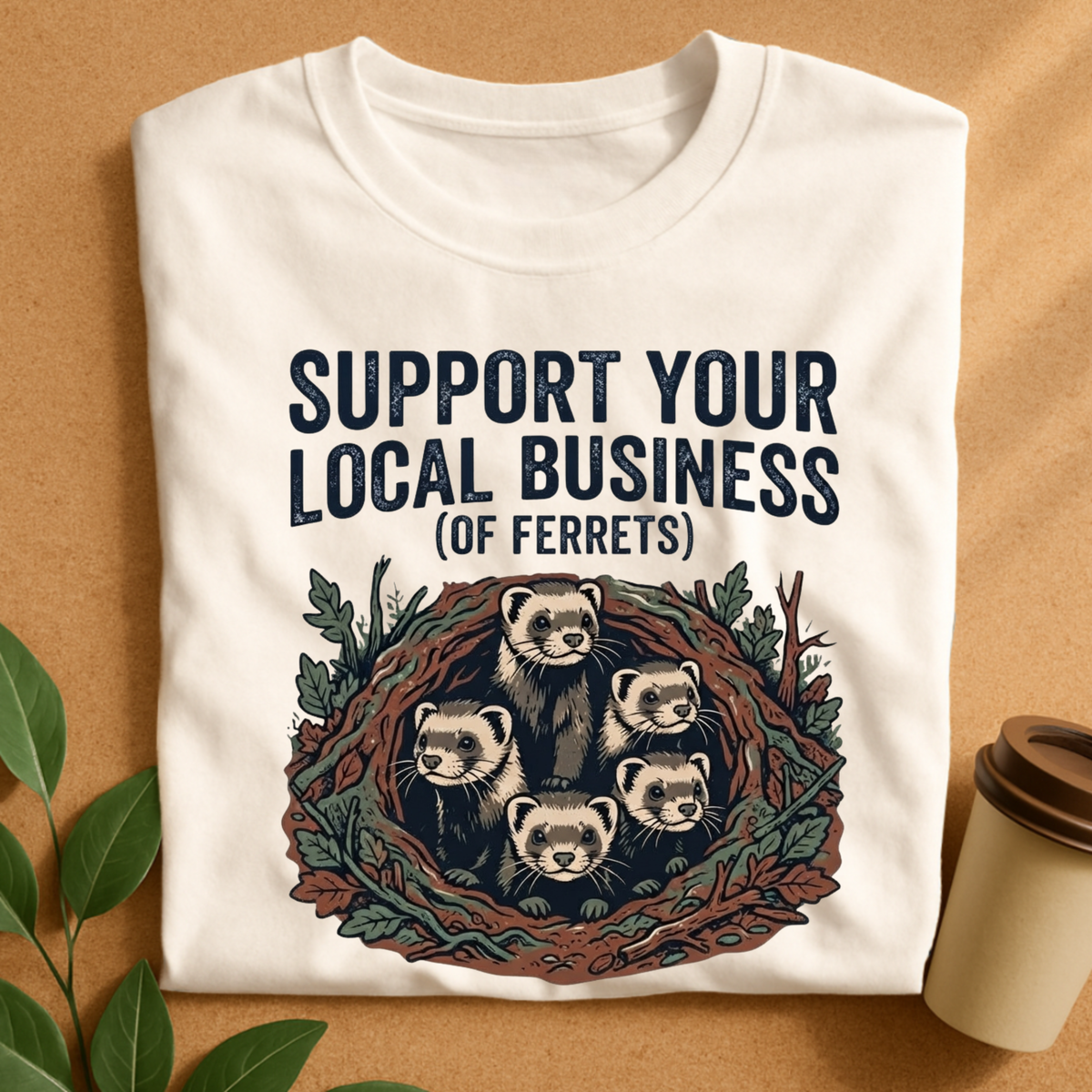 Support Your Local Business of Ferrets T-Shirt
