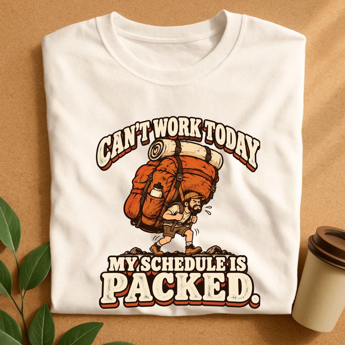 Can’t Work Today My Schedule Is Packed Hiking T-Shirt