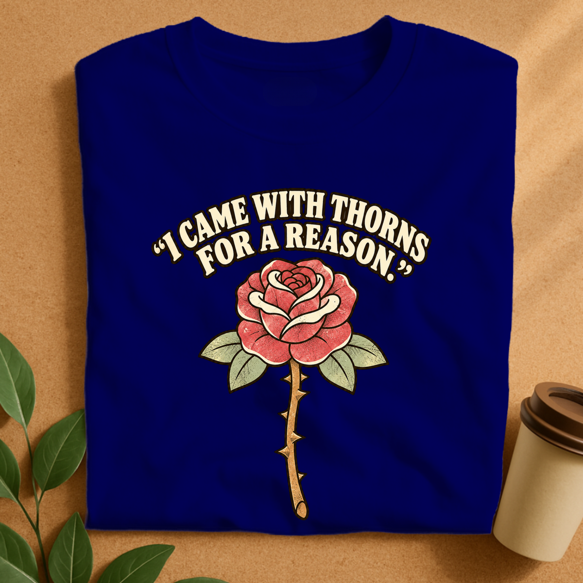 I Came With Thorns for a Reason Rose T-Shirt