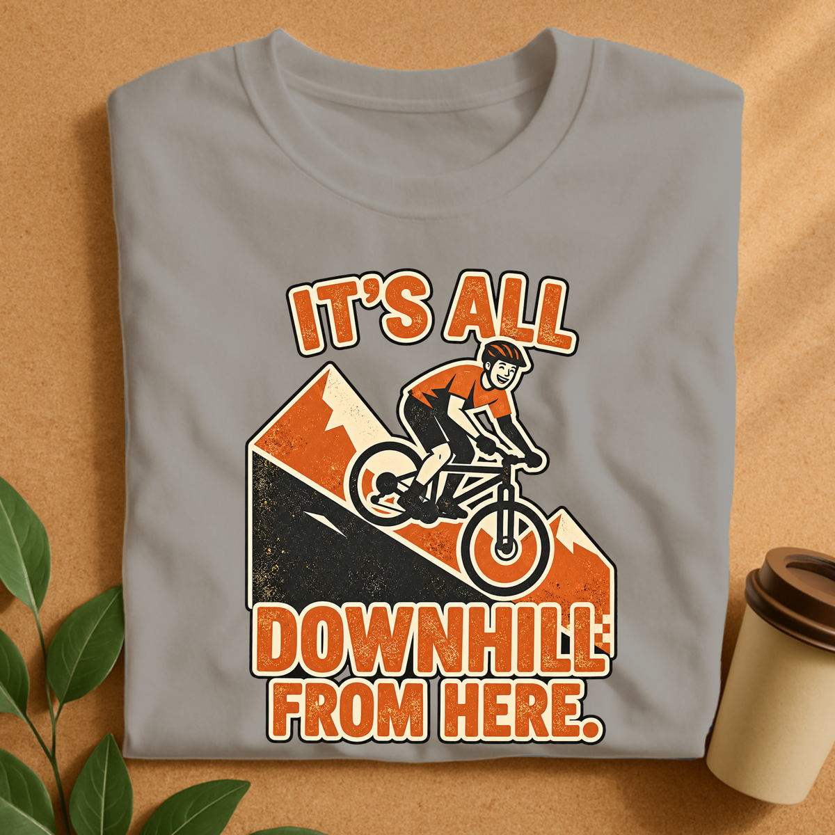 Downhill From Here Cycling T-Shirt