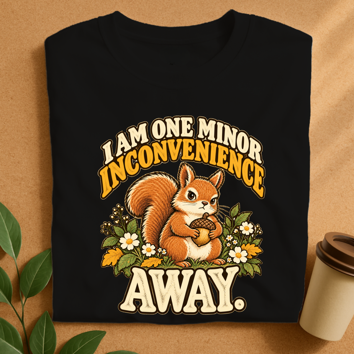 One Minor Inconvenience Away Squirrel T-Shirt