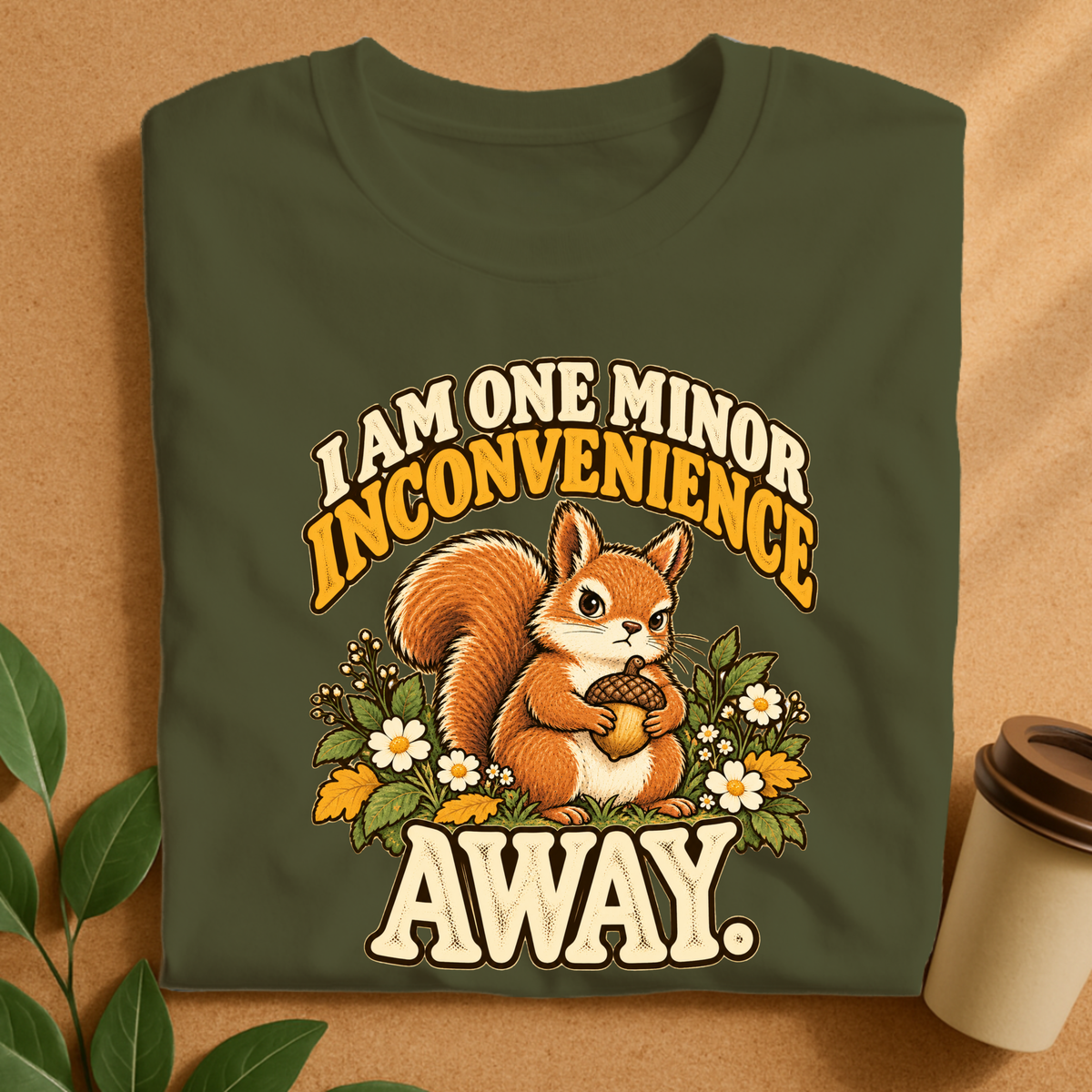 One Minor Inconvenience Away Squirrel T-Shirt