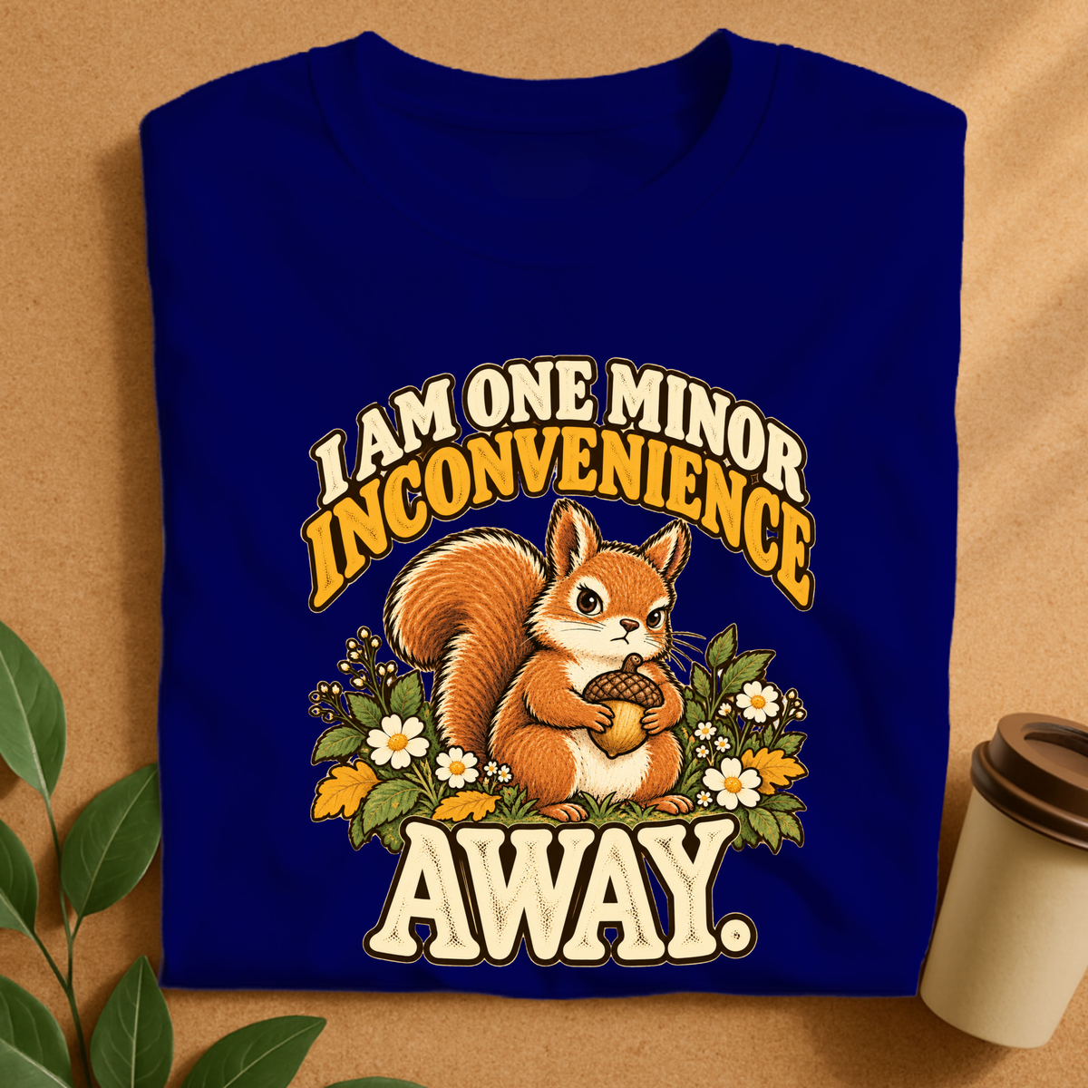 One Minor Inconvenience Away Squirrel T-Shirt