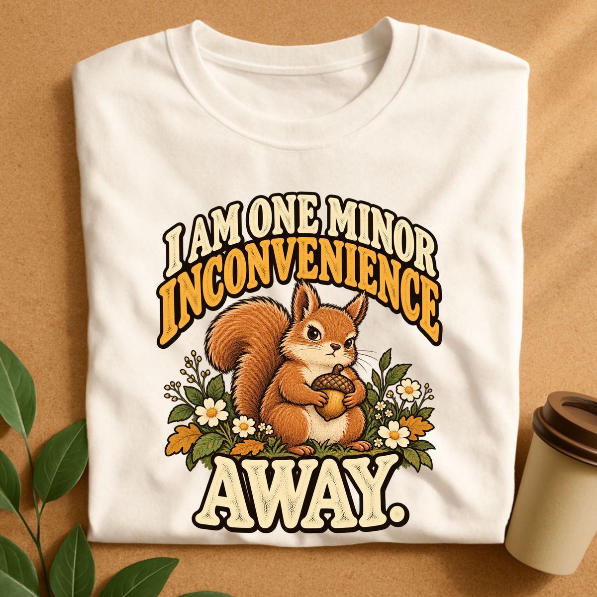 One Minor Inconvenience Away Squirrel T-Shirt