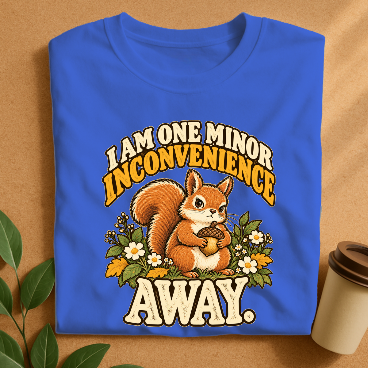 One Minor Inconvenience Away Squirrel T-Shirt