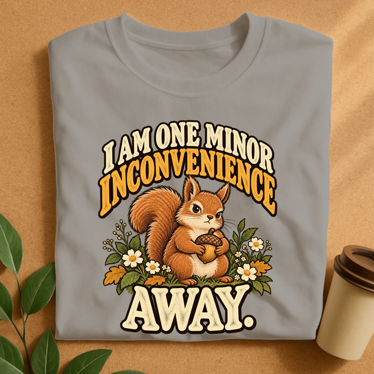 One Minor Inconvenience Away Squirrel T-Shirt