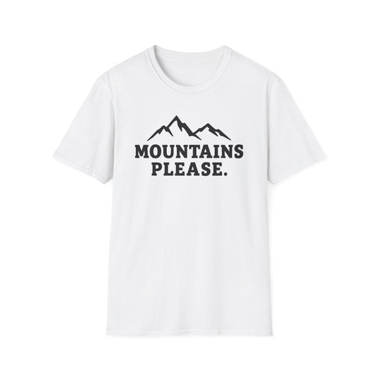 Mountains Please - Bold Outdoor Adventure Tee