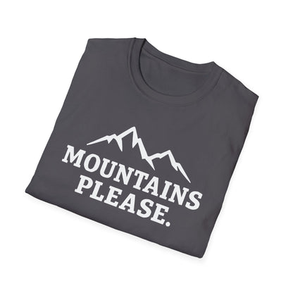 Mountains Please - Bold Outdoor Adventure Tee